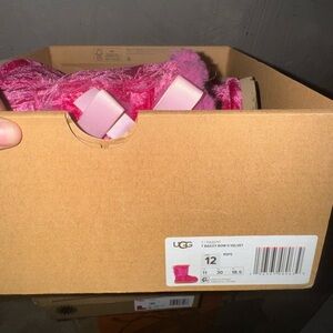 UGG Pink Velvet Baby Boots